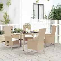 vidaXL Garten-Essgruppe 5-tlg. Beige
