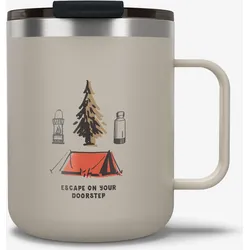 Tasse Edelstahl thermoisolierend Camping Wandern Trekking - 900 0.35 l beige mondbeige|flammenorange No Size