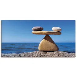 Artland Wandbild »Gleichgewicht - Steine Meer«, Zen, (1 St.), als Alubild, Outdoorbild, Leinwandbild, Poster, Wandaufkleber Artland Farbe Bild(er): blau