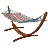 ALEOS. AS-S Hängemattengestell Gestell mit Hängematte 320cm aus Holz Lärche CALETA