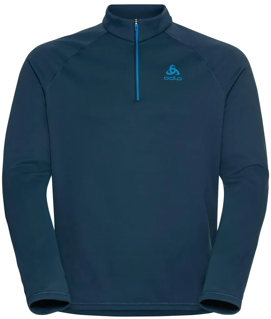 Odlo Fleece-Langarmshirt 1/2 Zip Besso (wärmend, Stretch-Fleece) dunkelblau Herren