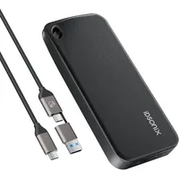 iDsonix Portable SSD 1TB Externe Festplatte, USB 3.2 GEN 2 bis zu 1000 MB/s, Externe Solid State Laufwerke mit 2 in 1 USB C Kabel für Xbox Series Gaming, Mac, iPhone 15 Pro, PC, Laptops (i10PRO)