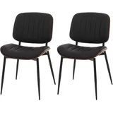 2er-Set Esszimmerstuhl HWC-O44, Küchenstuhl Stuhl, Bugholz Kunstleder Öko-Tex