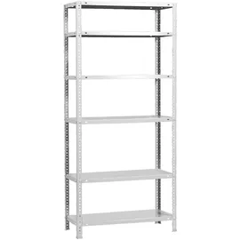 Simonrack Lagerregal Metall 2000x1100x400 mm Weiß 6 Fachböden