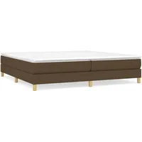 VidaXL Bettgestell ohne Matratze Dunkelbraun 200x200 cm Stoff