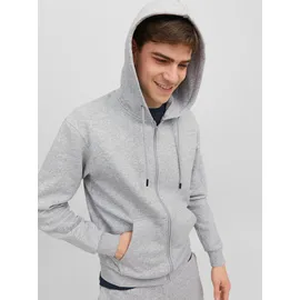 JACK & JONES Bradley Reißverschlusspullover Light Grey Melange S