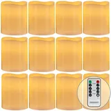monzana LED Kerzen 12er-Set inkl Fernbedienung