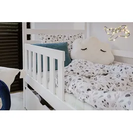 Kids Collective Hochbett 80 x 180 cm Kiefer massiv weiß