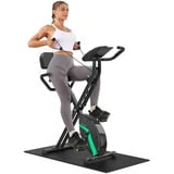 Micyox MX600 Heimtrainer Fahrrad Magnetisches Heimtrainer mit Rückenlehne Heimtrainer Fahrrad Klappbar mit LCD-Display und Herzfrequenzsensor Heimtrainer mit Widerstandsbändern