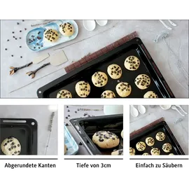 ICQN Backblech Set Passend für Bosch, Neff Constructa, 2er Emaillierte Backbleche Backofen, & Herd