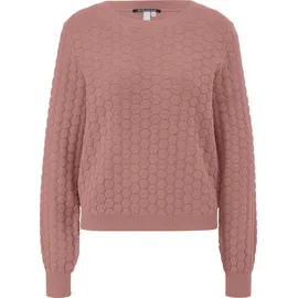 QS Strickpullover mit Strukturmuster Pink S