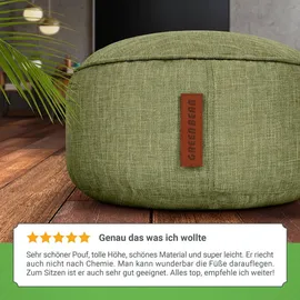 Green Bean Sitzsack-Hocker, Grün, Textil, Füllung - Fußhocker Fußkissen Sitz-Pouf für Sitzsäcke, XXL Sitzsäcke