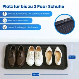 BestLivings Schuhabtropfschale 38 x 78 cm Grau