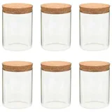 vidaXL Vorratsgläser mit Korkdeckel 6 Stk. 650 ml