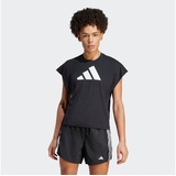 adidas T-Shirt »TRAIN ICONS TRAINING REGULAR FIT LOGO«, schwarz-weiß