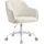 Songmics Homeoffice Stuhl, Drehstuhl, Schreibtischstuhl, höhenverstellbar, bis 110 kg belastbar, atmungsaktiver Sherpa-Stoff und PU, für Arbeitszimmer, Schlafzimmer, cappuccinobeige OBG019W01