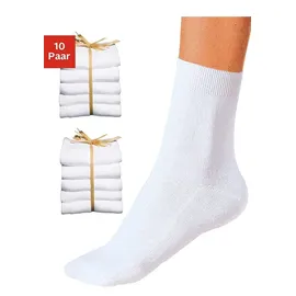 GO IN Basicsocken 10er Pack Weiß 39-42