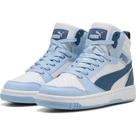 Puma Rebound V6 Mid Unisex Weiß/Dark Indigo/Haute Tropic 39