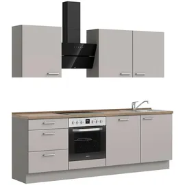 Nobilia Küchenzeile Touch II 240 cm grau