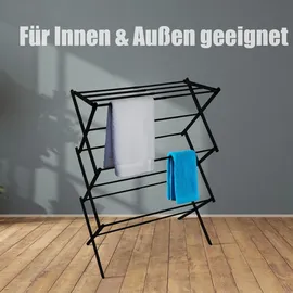 BigDean Wäscheständer 10 m schwarz