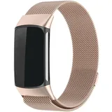 Strap-it Fitbit Charge 6 Armband Milanese für Fitbit Charge 6 - Champagner-Gold - Magnetischer Verschluss