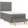 vidaXL Boxspringbett mit Matratze Dunkelgrau 100x200 cm Stoff - Grau