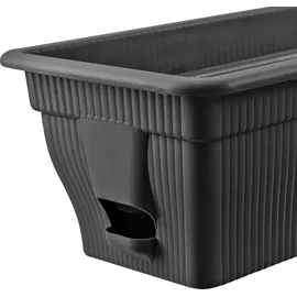 Buri Balkonkasten 100 x 24 x 17 cm Grau