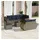 vidaXL Gartensofa-Set 9-tlg. grau Polyrattan
