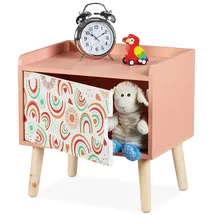 Relaxdays Kindernachttisch Relaxdays 40 x 41 x 30 cm MDF rosa