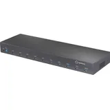 Renkforce 483mm (19\) Rack Mount 10-Port USB 3.2 Gen 2 Hub USB 3.2 Gen 2-Hub für industrielle Anwendungen, Rackmontage möglich,