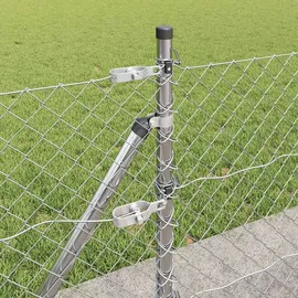vidaXL Zaunpfosten 25 x 0,6 m Silber/Stahl