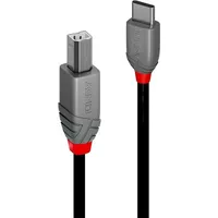 Lindy USB-Kabel USB 2.0 USB-C® Stecker, USB-B Stecker Schwarz 36943