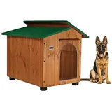 Hundehütten Hundehaus Hundehöhle Aus Massiv Holz Echtholz Geshenk THERMOVORHANG Made in Italy Mod. Alpi D - Deutscher Schäferhund 90x110xH95