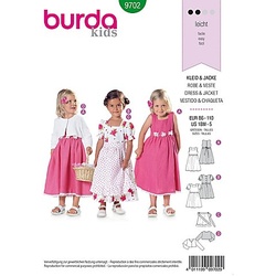 burda Schnitt 9702 "Kleid & Jacke" Landhauslook für Kleinkinder