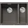 Blanco Subline 340/160-U links Unterbau vulkangrau Handbetätigung 555 x 460 mm