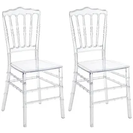 vente-unique Stuhl Ambelon Polycarbonat transparent 2er Set