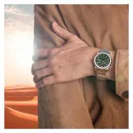 Festina Herren-Armbanduhr Stahl/Grün mit Saphirglas