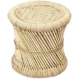 Marrakesch Orient & Mediterran Interior Hocker Beistelltisch Benita 36 x 36 x 36 cm Beige