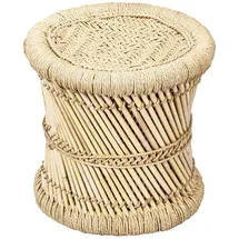 Marrakesch Orient & Mediterran Interior Hocker Beistelltisch Benita 36 x 36 x 36 cm Beige
