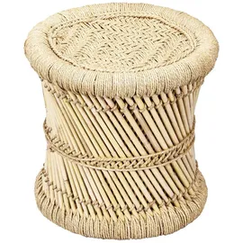 Marrakesch Orient & Mediterran Interior Hocker Beistelltisch Benita 36 x 36 x 36 cm Beige