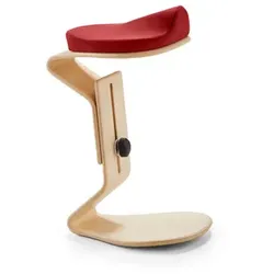 Mayer Sitzmöbel Hocker »NEST NATURE«, Breite: 38 cm, höhenverstellbar, Polyester, rot
