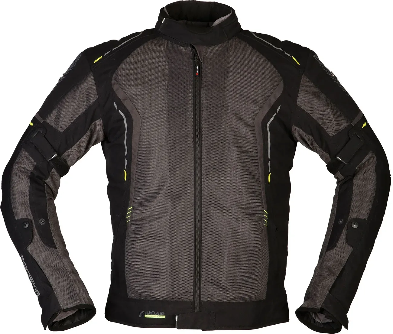 Modeka Khao Air, veste textile imperméable - Gris Foncé/Noir - M