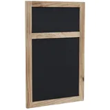 Mendler Werbetafel HWC-C51, Wandtafel Kreidetafel, 55x34x2cm, Holz Shabby-Look Vintage ~ naturbraun