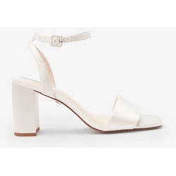 Next Forever Comfort® Hochzeitsschuhe Satin Blockabsatz Sandalette (1-tlg) weiß 41