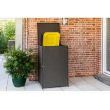 Merxx Mülltonnenabdeckung für 1 Tonne 64 x 64 x 109 cm grau