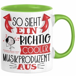 Trendation Tasse So Sieht Ein Richtig Cooler Musikproduzent Aus Tasse Geschenk für Prod grün