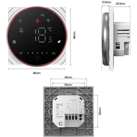 Lixada Smart-Thermostat WLAN programmierbar für Fußbodenheizung