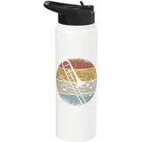 Posaunist Orchester Musiker Noten Retro Posaune Stainless Steel Insulated Water Bottle