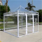 GDMING Transparenter Popup-Pavillon, Wasserdicht Schwerlast Überdachungszelt, PVC Beschichtet Garten Markise Zum Draussen Terrasse Startseite, 4 Größen (Color : Klar, Size : 3x3m)
