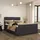 Kaiser Modern Boxspringbett mit bettkasten und topper VIESTA stoff Poso Dunkelgrau